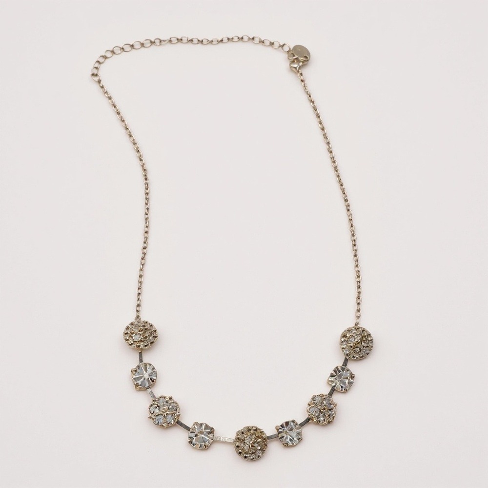 Icing Rhinestone Silver Tone Chain Necklace Elegant Fashion Jewelry
